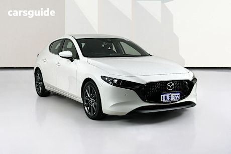 White 2022 Mazda 3 Hatchback G20E Evolve Mhev Vision