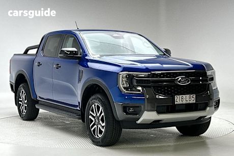 Blue 2024 Ford Ranger Ute Tray SPORT 4X4