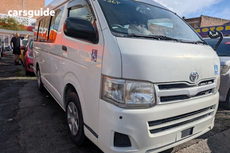 White 2012 Toyota HiAce Van Welcab