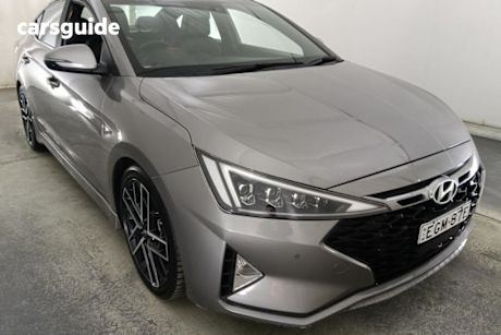 Grey 2019 Hyundai Elantra Sedan Sport Premium (black)