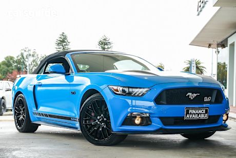 Blue 2017 Ford Mustang Convertible GT 5.0 V8
