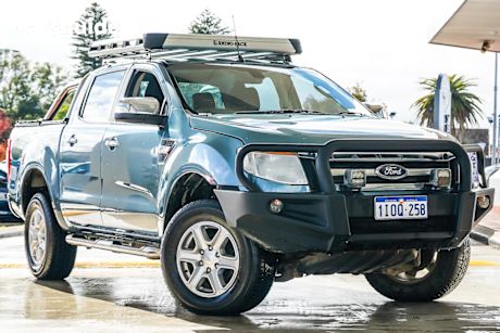Blue 2014 Ford Ranger Dual Cab Utility XLT 3.2 (4X4)