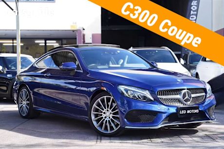 Blue 2016 Mercedes-Benz C300 Coupe