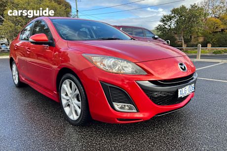 Red 2009 Mazda 3 Sedan SP25