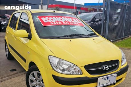 Yellow 2010 Hyundai Getz Hatchback SX