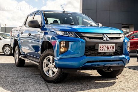 Blue 2022 Mitsubishi Triton Ute Tray GLX+ 4X4