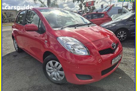 Red 2010 Toyota Yaris Hatchback YR