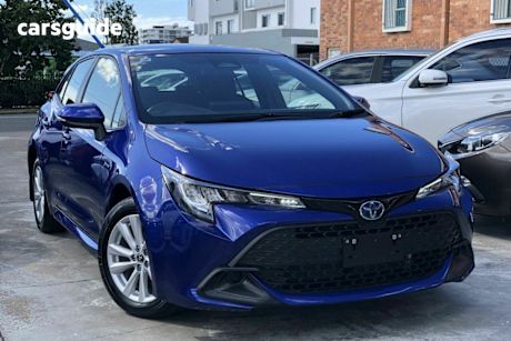 Blue 2024 Toyota Corolla Hatchback Ascent Sport Hybrid