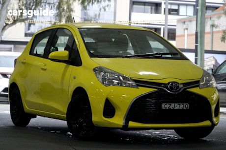 Yellow 2015 Toyota Yaris Hatchback Ascent