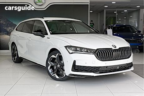 White 2025 Skoda Superb Wagon Sportline 206TSI (4X4)