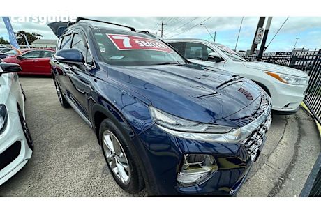 Blue 2018 Hyundai Santa FE Wagon Highlander Crdi Satin AWD