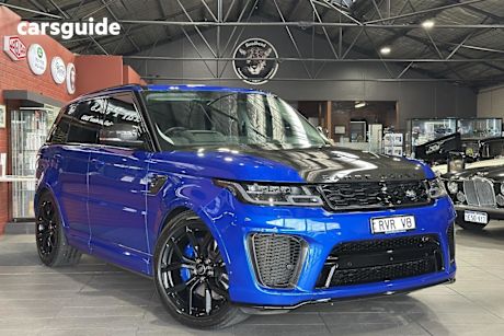 Blue 2021 Land Rover Range Rover Sport Wagon P575 SVR (423KW)