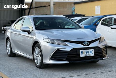 Silver 2022 Toyota Camry Sedan Ascent Hybrid