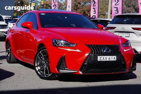 Red 2018 Lexus IS350 Sedan F Sport