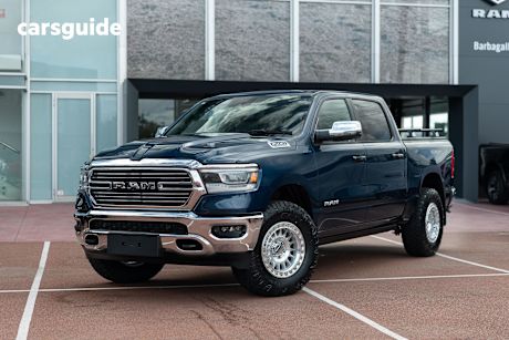 Blue 2024 Ram 1500 Crew Cab Utility Laramie Sport Rambox Mhev