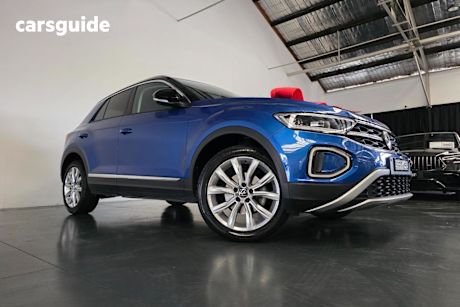 Blue 2023 Volkswagen T-ROC Wagon 110TSI Style (restricted Feat)