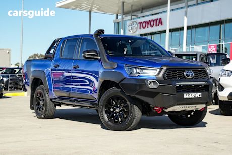 Blue 2022 Toyota Hilux Double Cab Pick Up Rugged X (4X4)