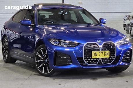 Blue 2024 BMW I4 Coupe Edrive40 M Sport Gran Coupe