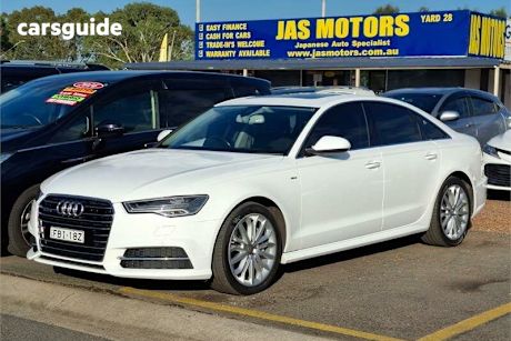 White 2015 Audi A6 Sedan 3.0 TDI Quattro