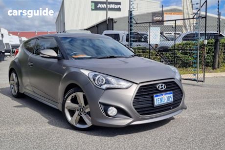 Grey 2014 Hyundai Veloster Coupe SR Turbo