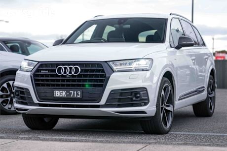 White 2020 Audi Q7 Wagon 50 TDI Quattro S Line (hybrid)