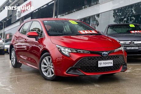 Red 2023 Toyota Corolla Hatch ASCENT SPORT HYBRID F