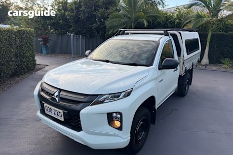 White 2019 Mitsubishi Triton Cab Chassis Glx