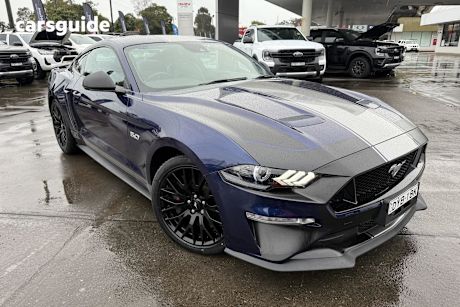 Blue 2018 Ford Mustang Coupe Fastback GT 5.0 V8