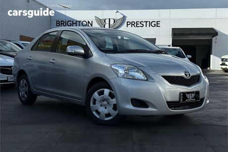 Silver 2010 Toyota Yaris Sedan YRS
