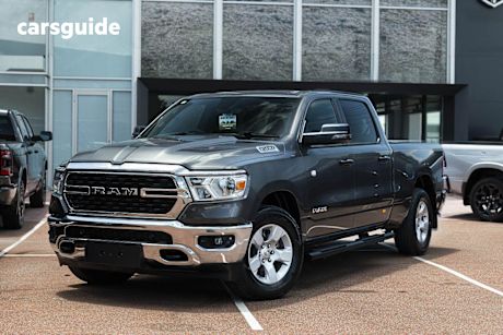 Grey 2023 Ram 1500 Crew Cab Utility BIG Horn (6-4 Tub) Mhev (4X4)