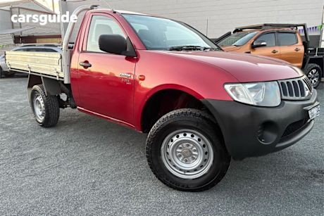 Red 2008 Mitsubishi Triton Cab Chassis Gl