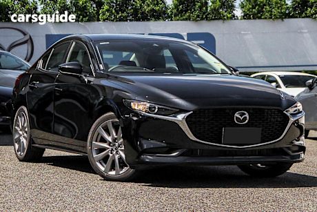 Black 2025 Mazda Mazda3 Sedan G20 EVOLVE F
