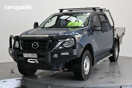 Blue 2020 Mazda BT-50 Dual Cab Chassis XT (4X4) (5YR)
