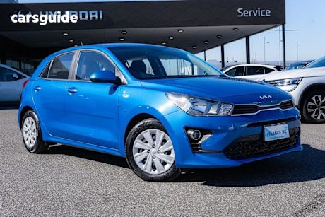 Blue 2022 Kia RIO Hatch S F