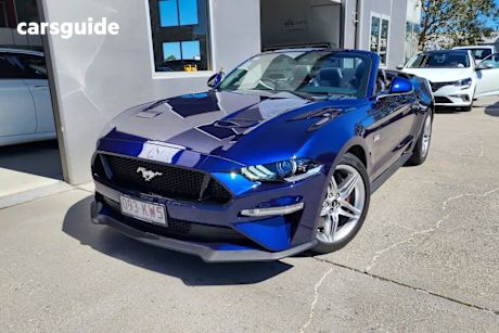 Blue 2019 Ford Mustang Convertible GT 5.0 V8