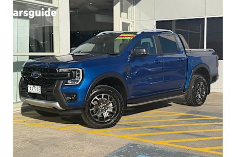 Blue 2024 Ford Ranger Ute Tray WILDTRAK 4X4