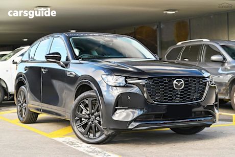 Black 2025 Mazda CX-60 Wagon G40E GT Vision Hybrid