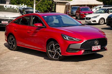 Red 2025 MG MG5 Sedan Essence