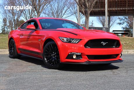 Red 2015 Ford Mustang Coupe Fastback GT 5.0 V8