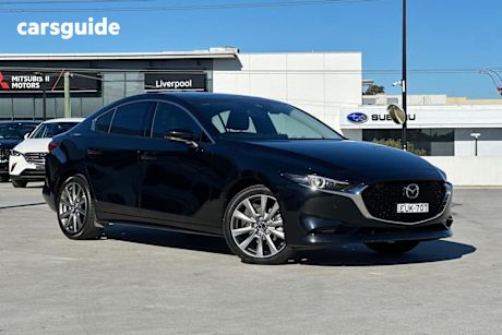 Black 2022 Mazda 3 Sedan G25 Astina