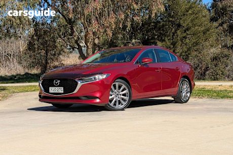 Red 2020 Mazda 3 Sedan G20 Evolve