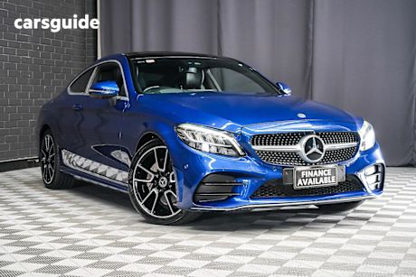 Blue 2019 Mercedes-Benz C200 Coupe