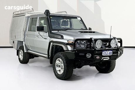 Silver 2021 Toyota Landcruiser Double Cab Chassis Gxl