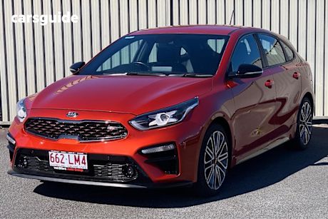 Orange 2019 Kia Cerato Hatchback GT (turbo)