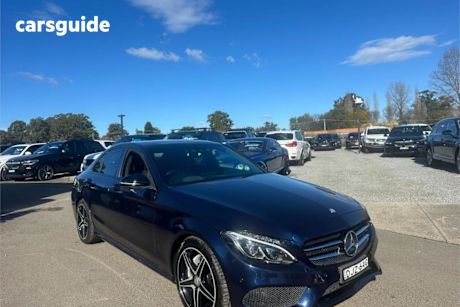 Blue 2016 Mercedes-Benz C200 Sedan