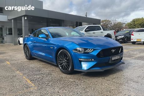 Blue 2021 Ford Mustang Fastback GT 5.0 V8