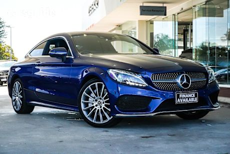 Blue 2018 Mercedes-Benz C300 Coupe