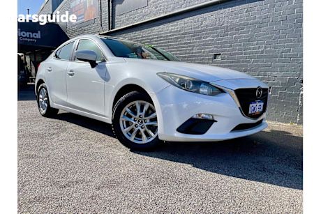 White 2015 Mazda 3 Sedan Maxx