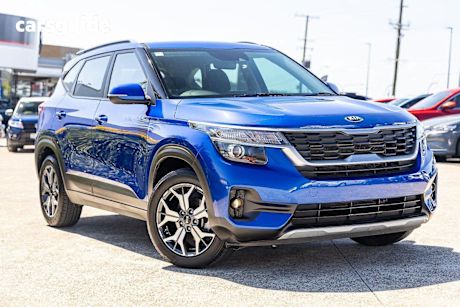Blue 2021 Kia Seltos SUV SPORT F
