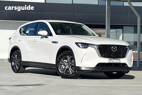 White 2024 Mazda CX-60 Wagon G40E Evolve Hybrid